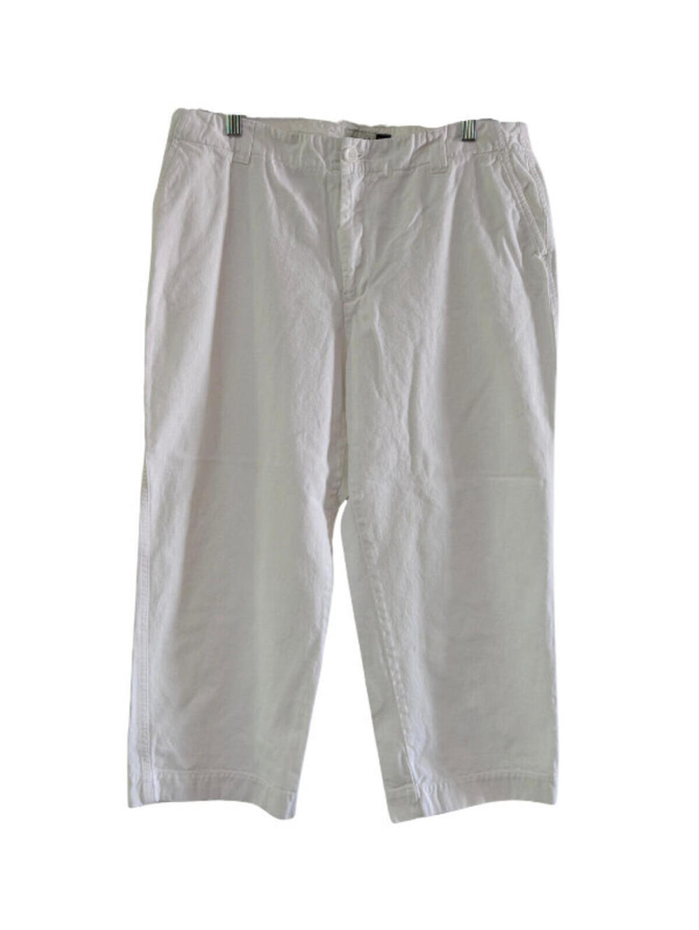 Gap Women's Clean Cut Cropped Capri Jeans White, 14, Vintage 2000, Cotton Denim